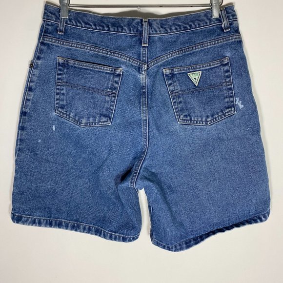 Guess Mens Jeans Shorts Light Wash Vintage Denim Blue Mexico Sz 36 - Picture 7 of 13